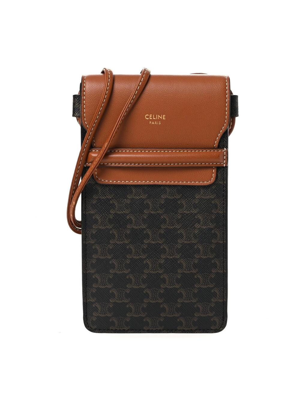 Celine Triomphe Canvas Lambskin Phone #358494C35B